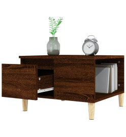 Table basse chêne marron 55x55x36,5 cm bois d'ingénierie