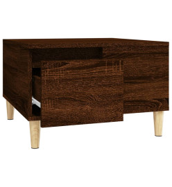 Table basse chêne marron 55x55x36,5 cm bois d'ingénierie