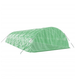 Serre avec cadre en acier vert 60 m² 12x5x2,3 m