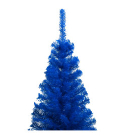 Arbre de Noël artificiel pré-éclairé et boules bleu 150 cm PVC