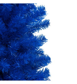 Arbre de Noël artificiel pré-éclairé et boules bleu 150 cm PVC