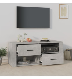 Meuble TV Gris béton 100x35x40 cm Bois d'ingénierie