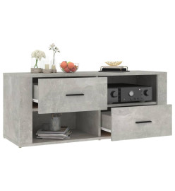 Meuble TV Gris béton 100x35x40 cm Bois d'ingénierie