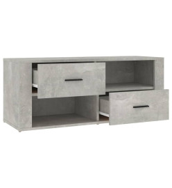 Meuble TV Gris béton 100x35x40 cm Bois d'ingénierie