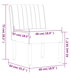 Fauteuil sans accoudoirs vert foncé velours