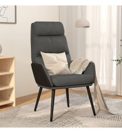 Chaise de relaxation Gris foncé Tissu