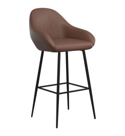 Tabouret de bar Marron foncé Similicuir