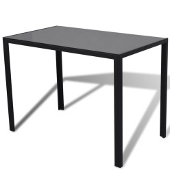 Ensemble de table pour salle à manger cinq pièces noir