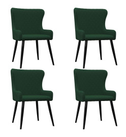 Chaises à manger lot de 4 vert velours