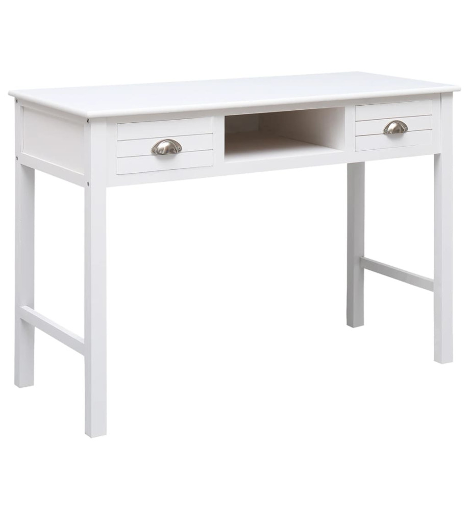 Buffet Blanc 108x45x76 cm Bois de Paulownia massif