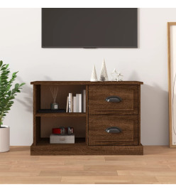 Meuble TV chêne marron 73x35,5x47,5 cm bois d'ingénierie