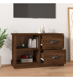 Meuble TV chêne marron 73x35,5x47,5 cm bois d'ingénierie