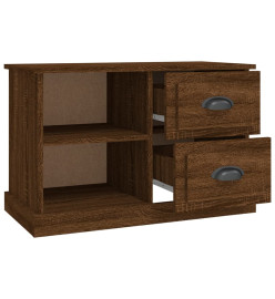 Meuble TV chêne marron 73x35,5x47,5 cm bois d'ingénierie