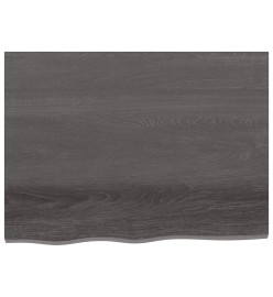 Étagère murale gris foncé 80x60x2 cm bois chêne massif traité