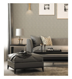 DUTCH WALLCOVERINGS Papier peint avec motif hexagonal Gris