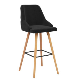 Tabourets de bar lot de 2 noir velours