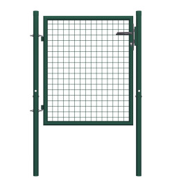 Portail de clôture Acier 100x75 cm Vert