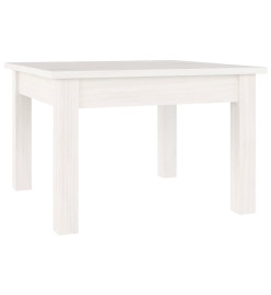 Table basse Blanc 45x45x30 cm Bois massif de pin