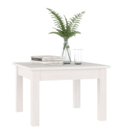 Table basse Blanc 45x45x30 cm Bois massif de pin