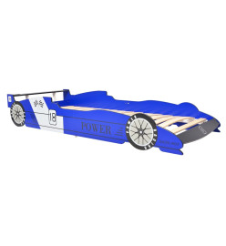 Lit voiture de course pour enfants 90 x 200 cm Bleu