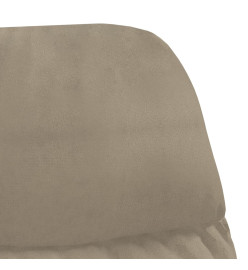 Chaise de relaxation et repose-pied Gris clair Similicuir daim