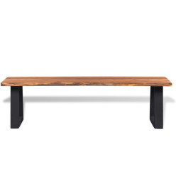 Banc en bois d'acacia massif 160 cm