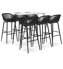 Ensemble de bar 7 pcs Blanc et noir