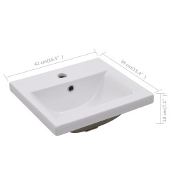 Lavabo encastré 42 x 39 x 18 cm Céramique Blanc