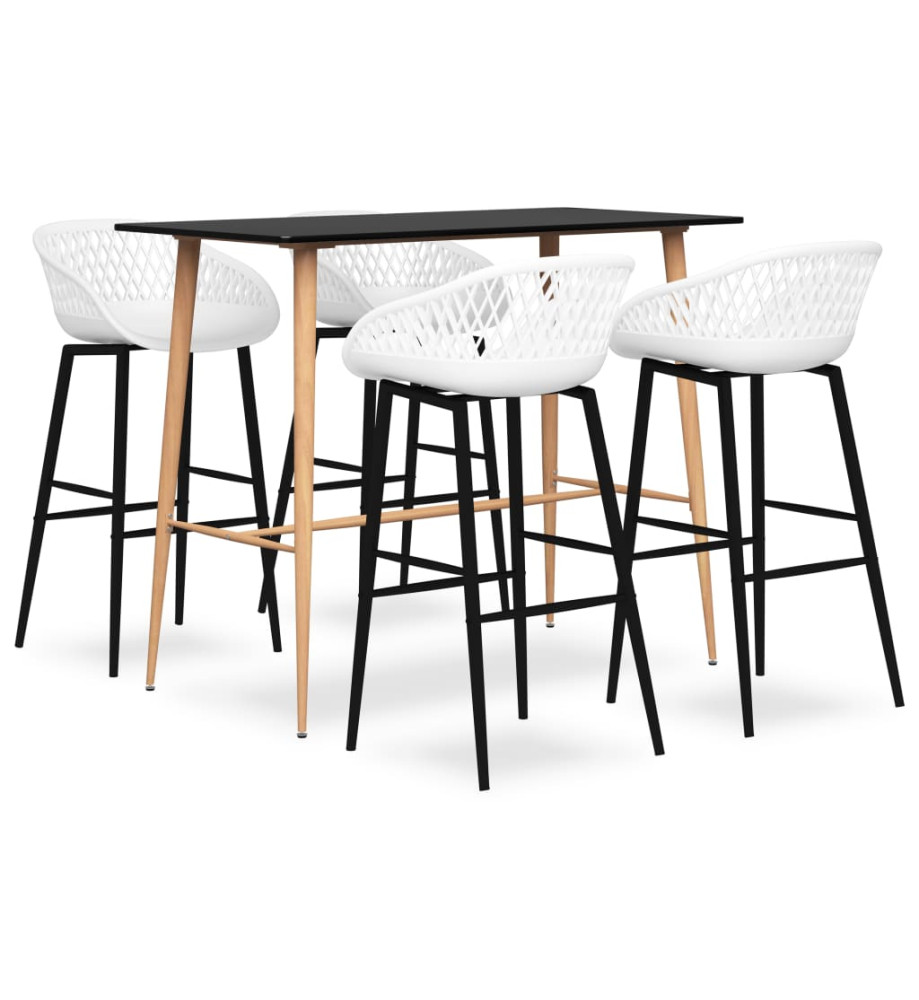 Ensemble de bar 5 pcs Noir et blanc