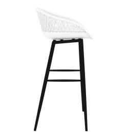 Chaises de bar lot de 4 blanc