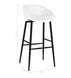 Chaises de bar lot de 4 blanc