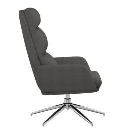 Chaise de relaxation Gris foncé Tissu