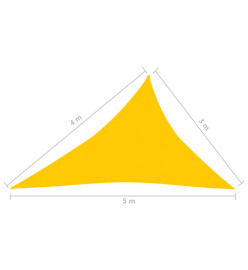 Voile d'ombrage 160 g/m² Jaune 3x4x5 m PEHD