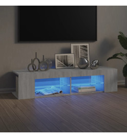 Meuble TV avec lumières LED sonoma gris 135x39x30 cm