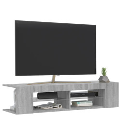 Meuble TV avec lumières LED sonoma gris 135x39x30 cm