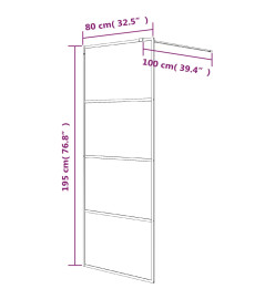 Paroi de douche Argenté 80x195 cm Verre ESG transparent