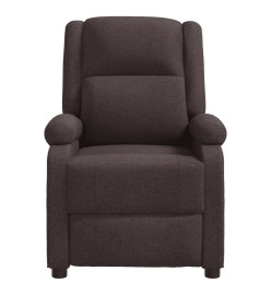 Fauteuil inclinable Marron foncé Tissu