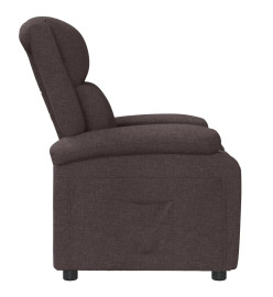 Fauteuil inclinable Marron foncé Tissu