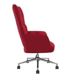 Chaise de relaxation Rouge bordeaux Velours