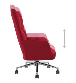 Chaise de relaxation Rouge bordeaux Velours