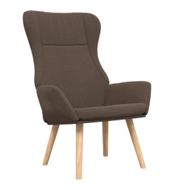 Chaise de relaxation avec repose-pied Taupe Tissu