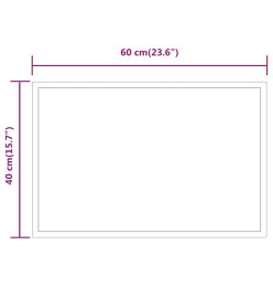 Miroir de salle de bain à LED 60x40 cm