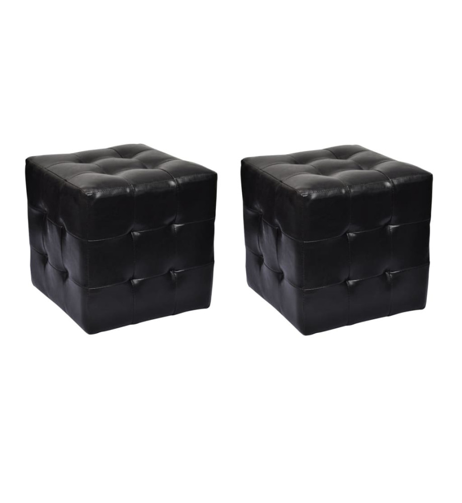 Tabourets cube Noir