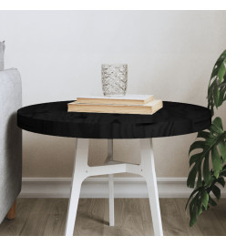 Dessus de table rond noir Ø50x3 cm bois de pin massif