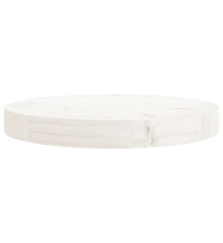 Dessus de table rond blanc Ø30x3 cm bois de pin massif