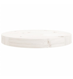 Dessus de table rond blanc Ø30x3 cm bois de pin massif