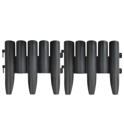 Bordures de pelouse 36 pcs Anthracite 10 m PP