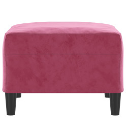 Repose-pied Rouge bordeaux 70x55x41 cm Velours