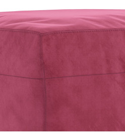 Repose-pied Rouge bordeaux 70x55x41 cm Velours