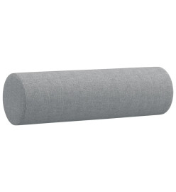 Oreillers décoratifs 2 pcs Gris clair Ø15x50 cm Tissu